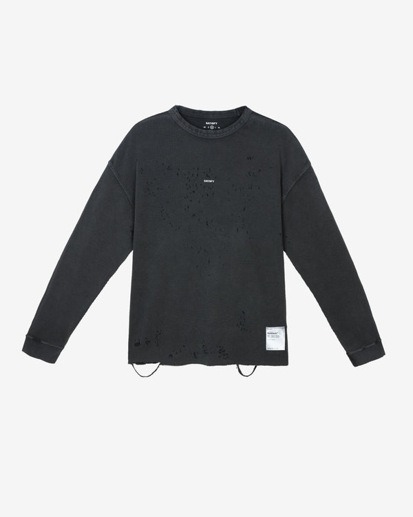 Satisfy - Men's Mothtech Waffle Long Tee - (Aged Black)