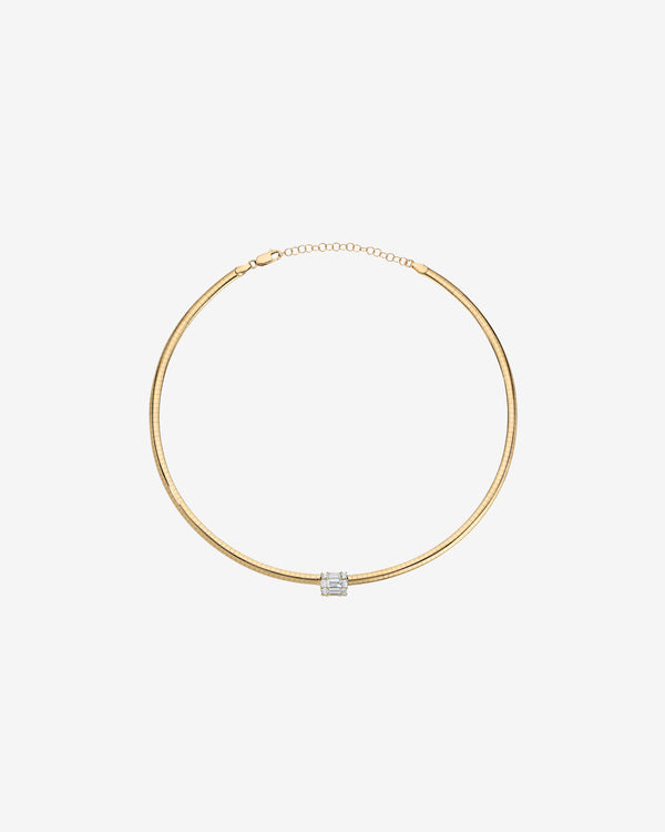 Mindi Mond - Women's Clarity Cube Choker - (Yellow Gold)