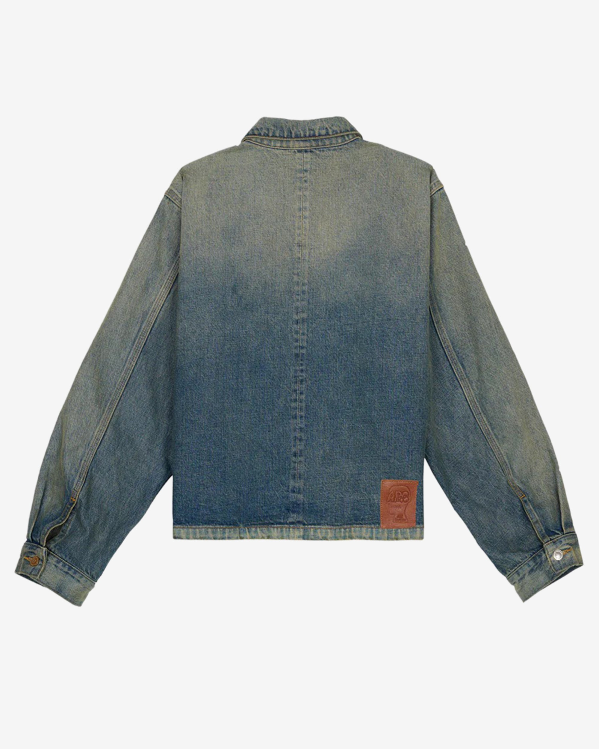 Brain Dead - Men's APC Selvedge Chore Jacket - (Washed Indigo) view 6, Click to Zoom in