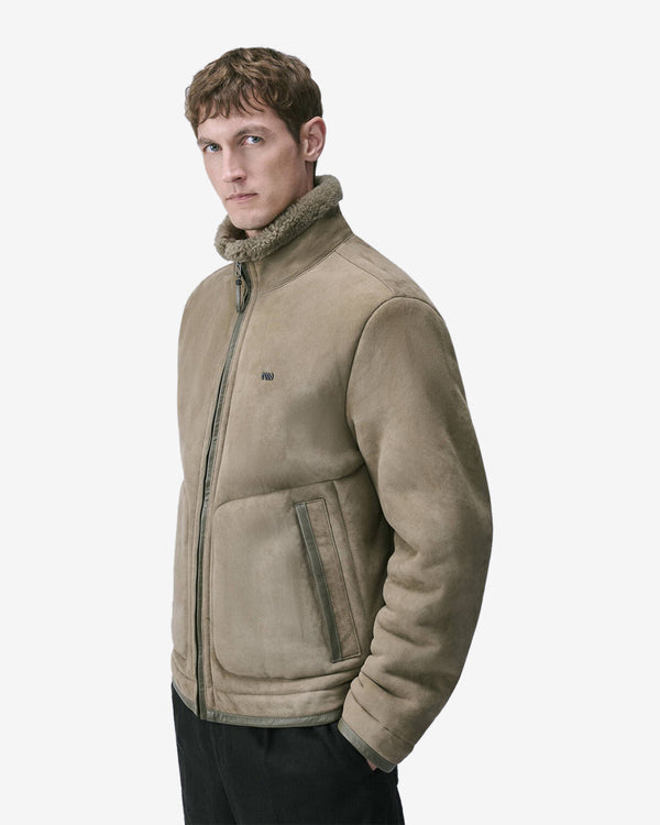 Massimo Osti - Men's Studio Fleece-Lined High Collar Jacket - (Walnut)