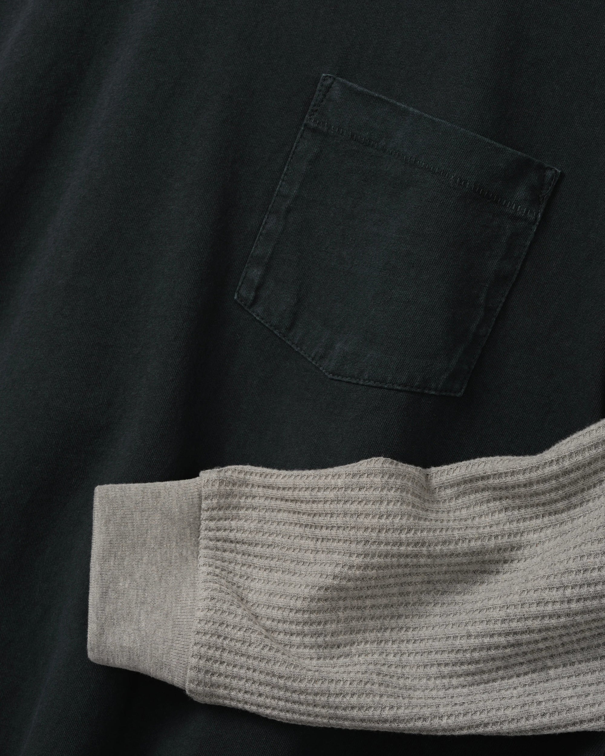Cherry Los Angeles - Men's Santa Fe Layered Thermal T-Shirt - (Vintage Black) view 3, Click to Zoom in