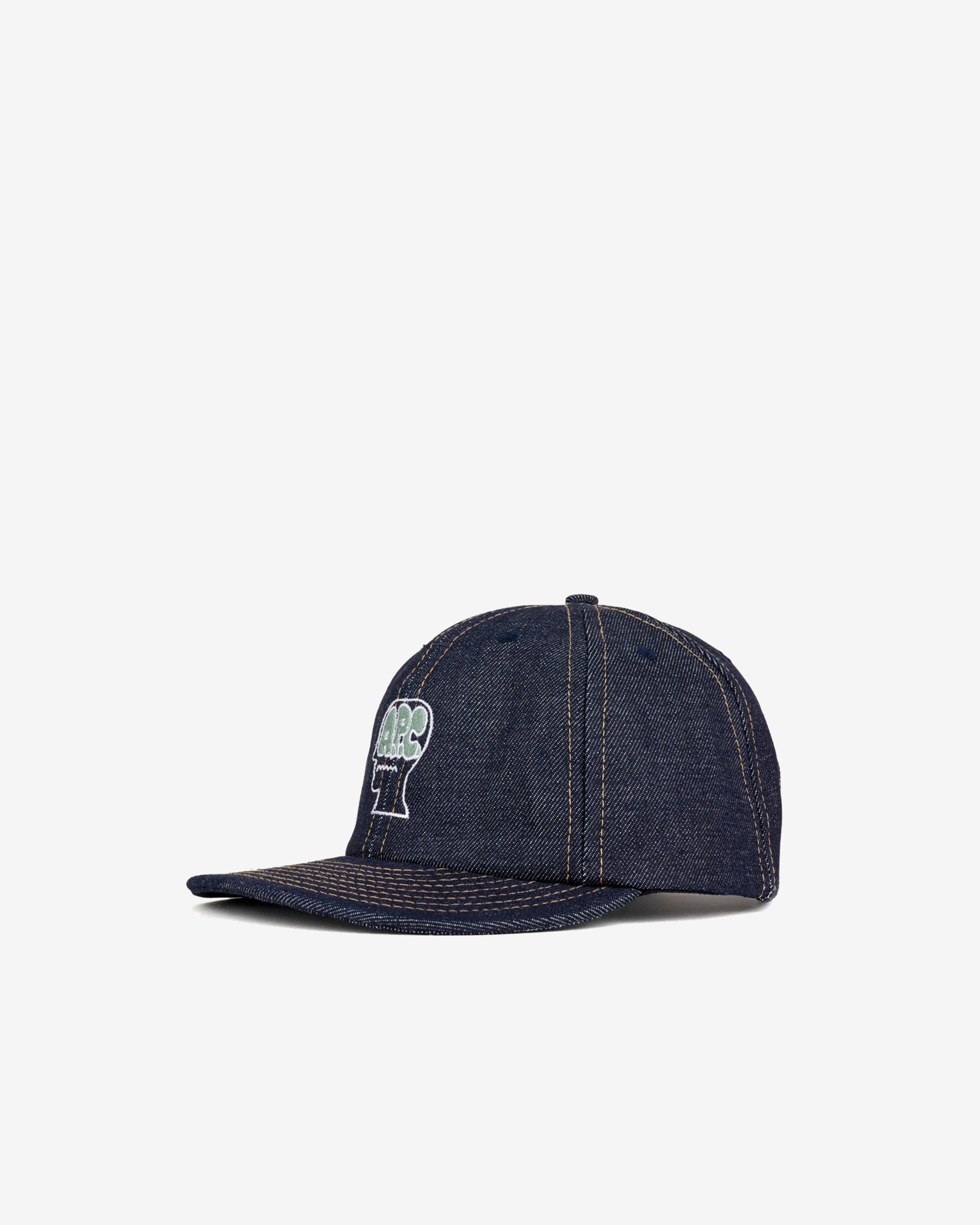Brain Dead - Men's A.P.C. 6 Panel Hat - (Indigo) view 2, Click to Zoom in
