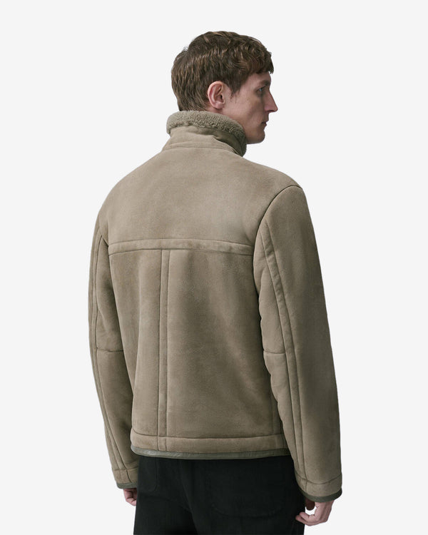 Massimo Osti - Men's Studio Fleece-Lined High Collar Jacket - (Walnut)