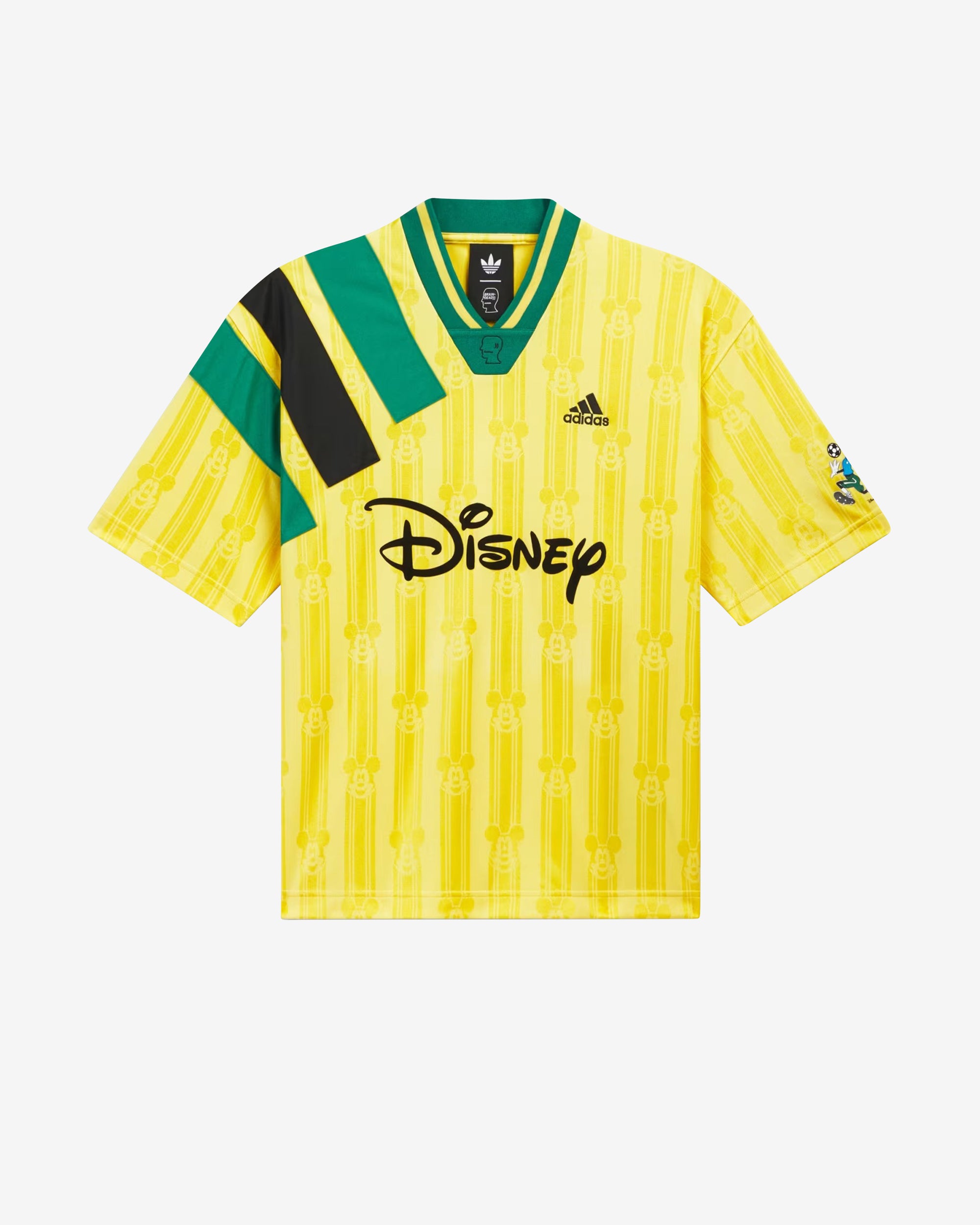 Brain Dead X Adidas X Disney - Men's Jacquard Soccer Jersey - (Yellow) view 1, Click to Zoom in