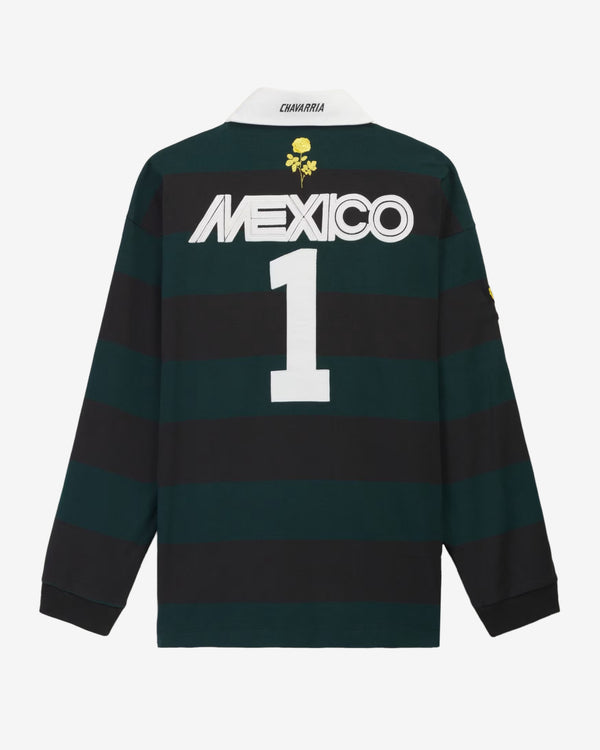 Adidas - Men's Willy Chavarria LS Rugby Shirt - (Black/Aurora Ivy)