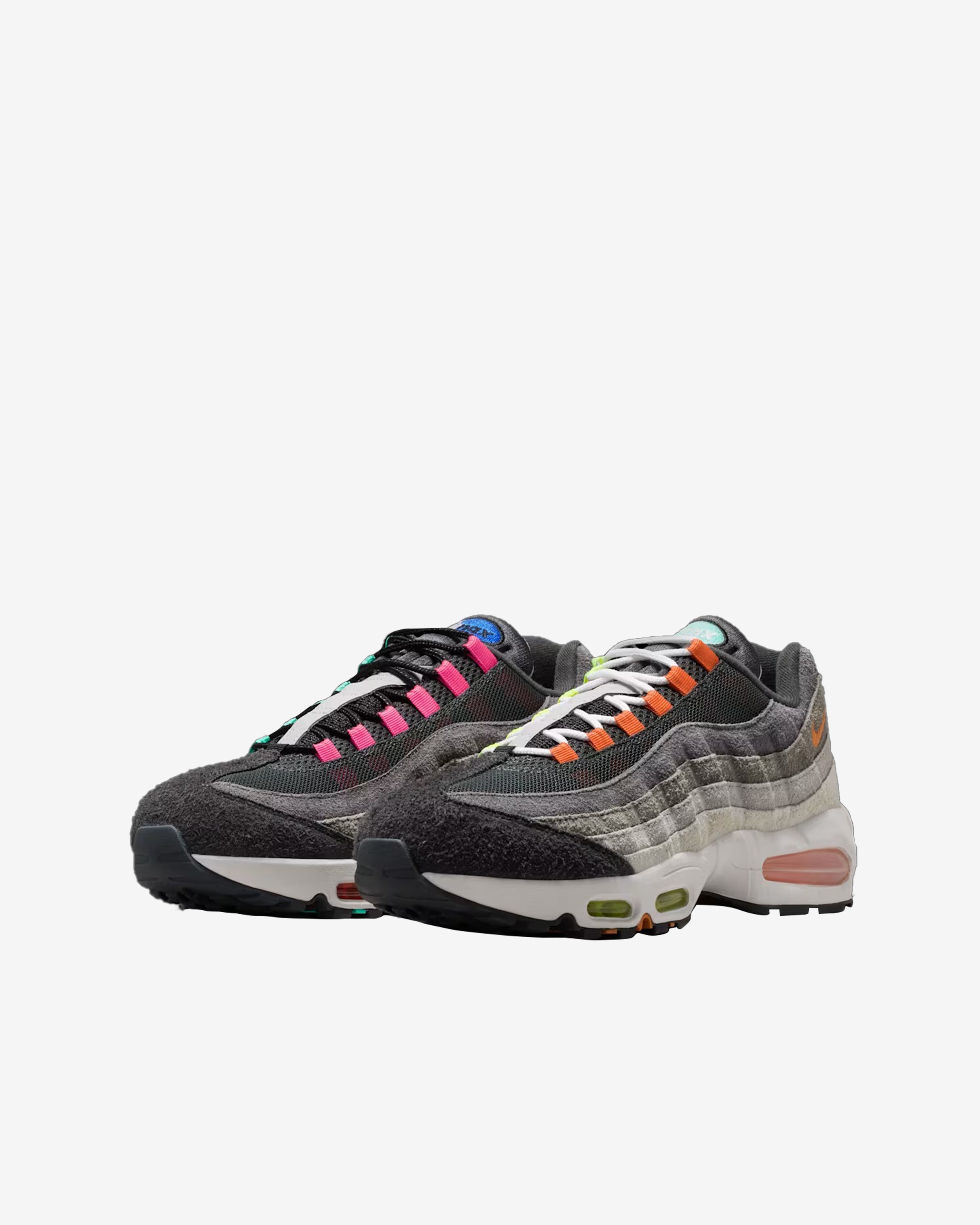 Nike: Men's Air Max 95 Big Bubble Sneakers (Turquoise/Red) | DSMNY