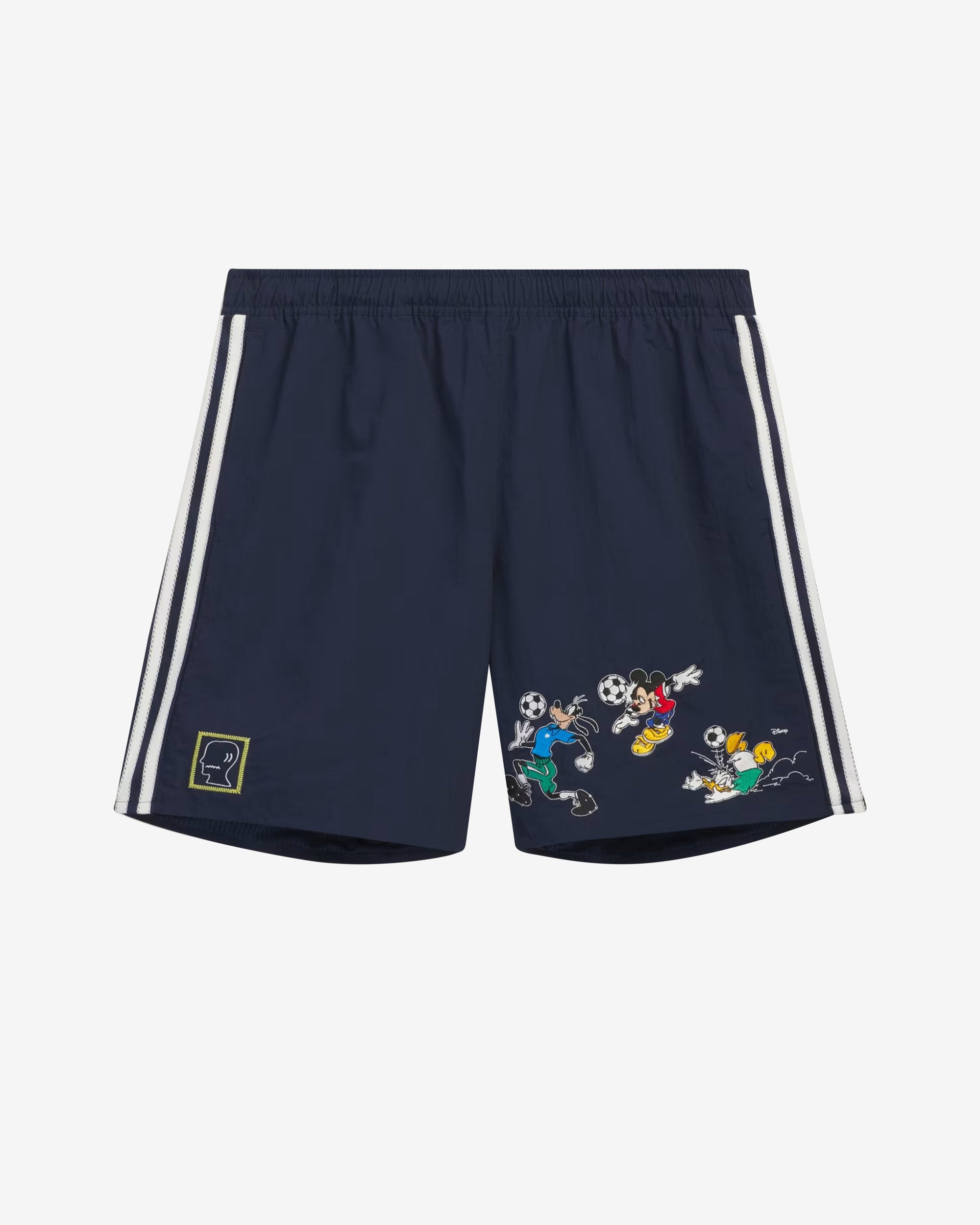 Brain Dead X Adidas X Disney - Men's Embroidered Track Shorts - (Navy) view 1, Click to Zoom in