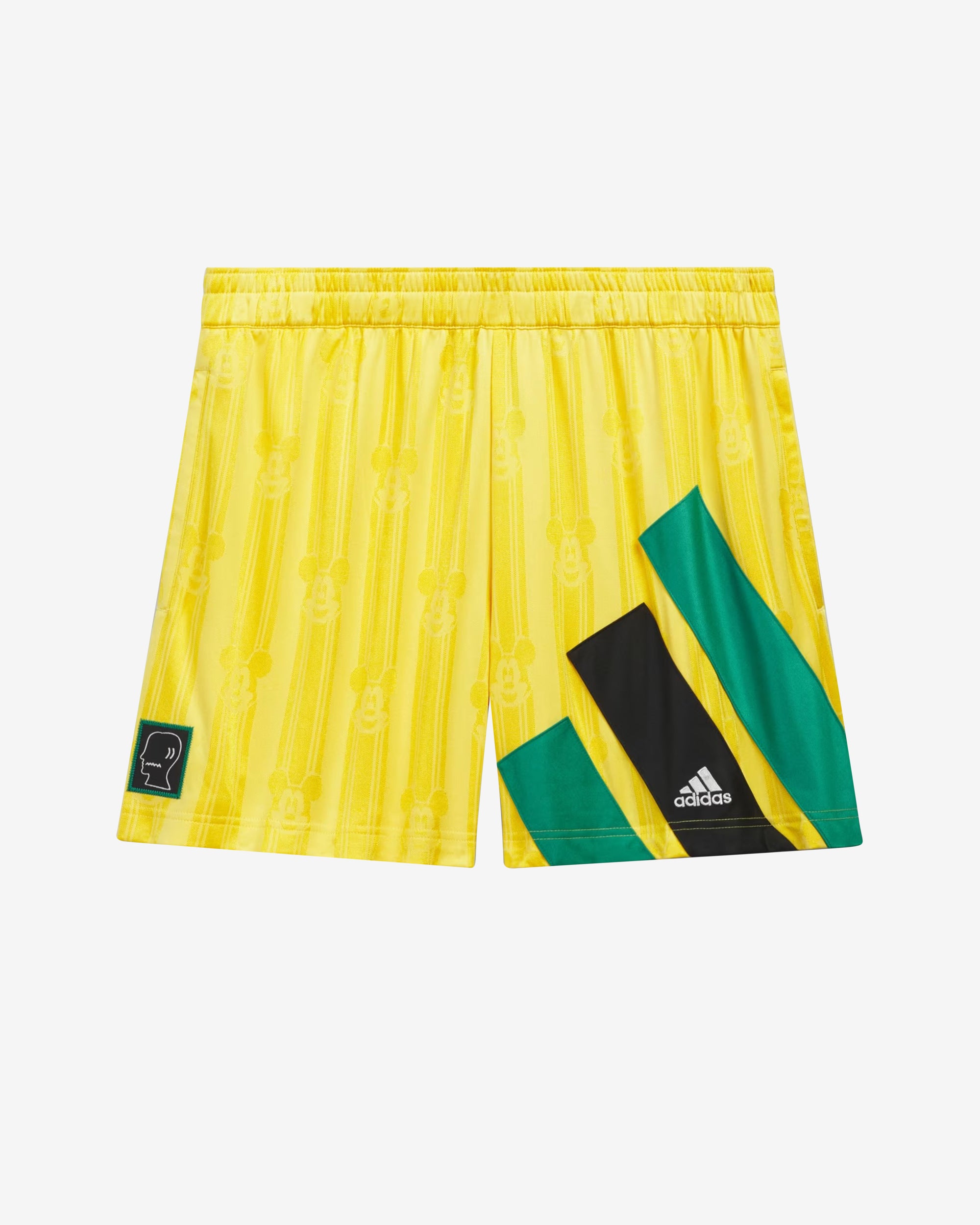 Brain Dead X Adidas X Disney - Men's Jacquard Soccer Shorts - (Yellow) view 1, Click to Zoom in