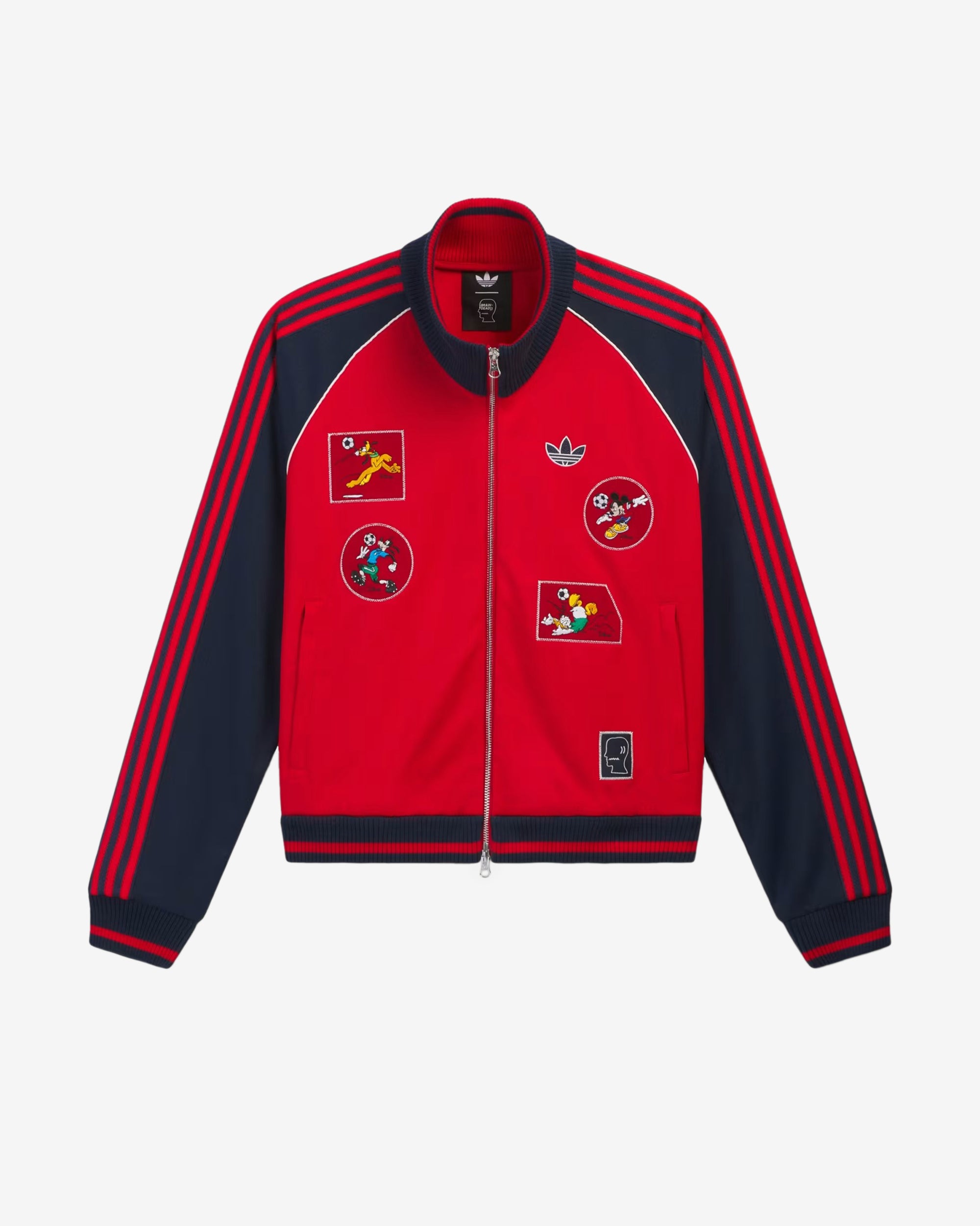 Brain Dead X Adidas X Disney - Men's Track Jacket - (Scarlet) view 1, Click to Zoom in