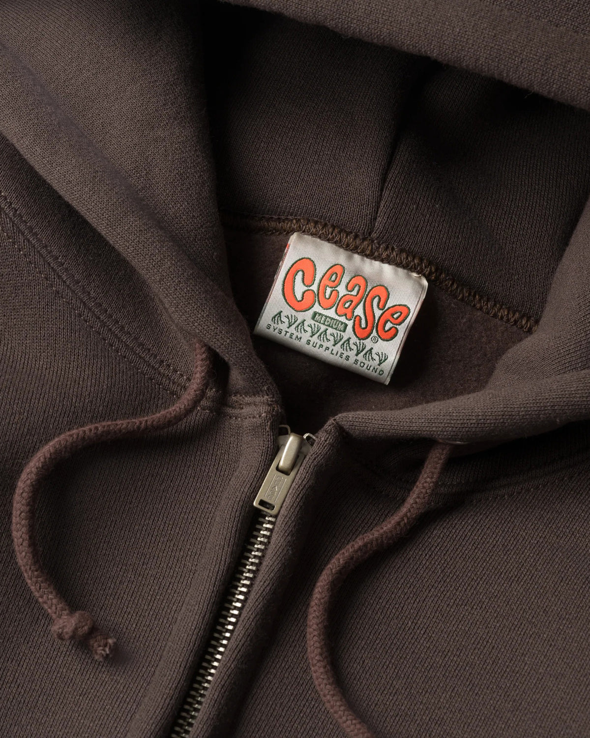 Cease - Stnadard Zip Hoodie - (Cocoa) view 2, Click to Zoom in