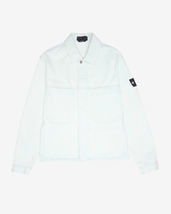 Stone Island - Men's Biker Jacket - (Blue Extra Bleach)