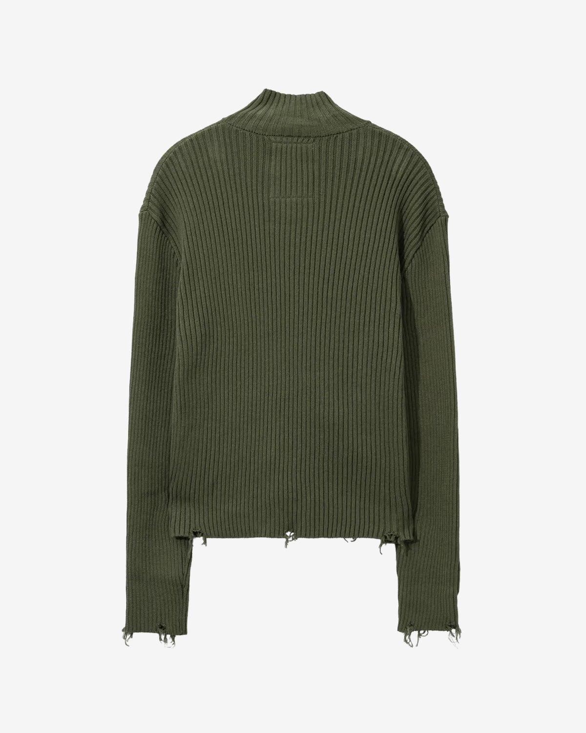 Basketcase - Men's Hench Zip Knit - (Olive) view 2, Click to Zoom in