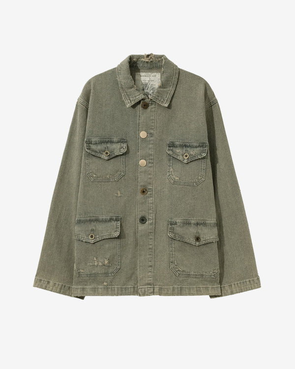 Basketcase - Men's Chimney Chore Shirt - (Slate)