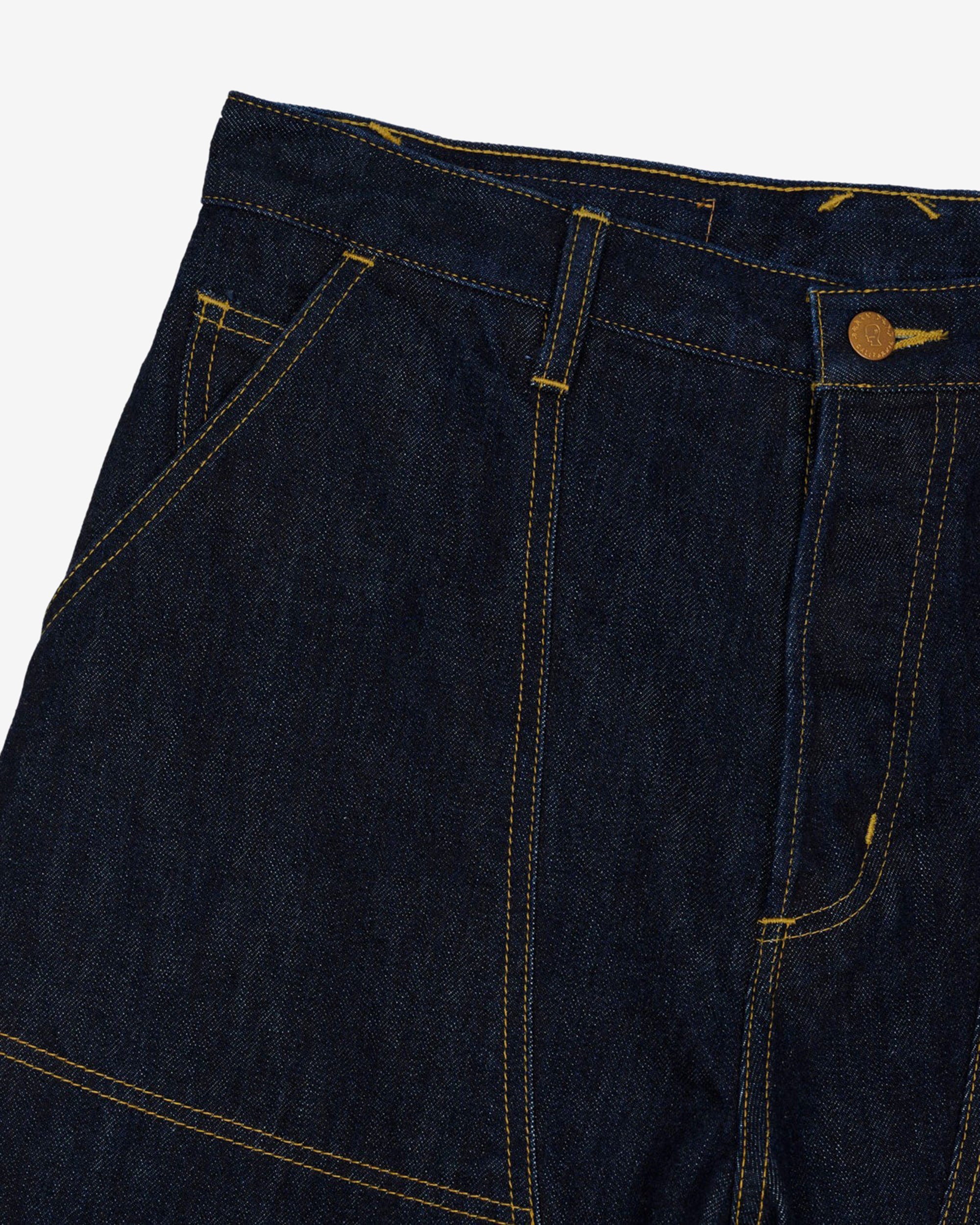 Brain Dead - Men's Type 02 Denim Pant - (Washed Indigo) view 3, Click to Zoom in