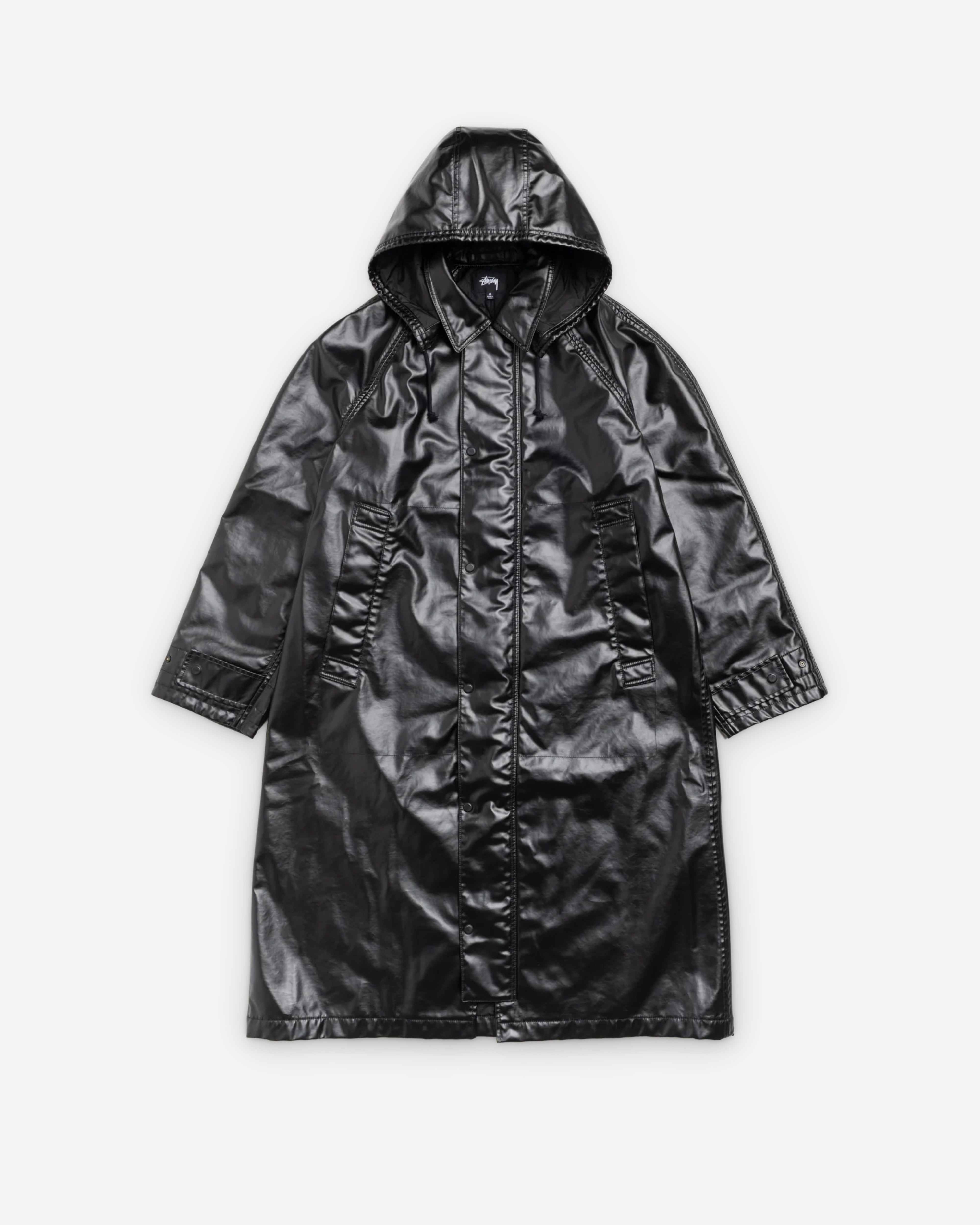 Stüssy: Men's Coated Field Coat (Black) | DSMNY E-SHOP