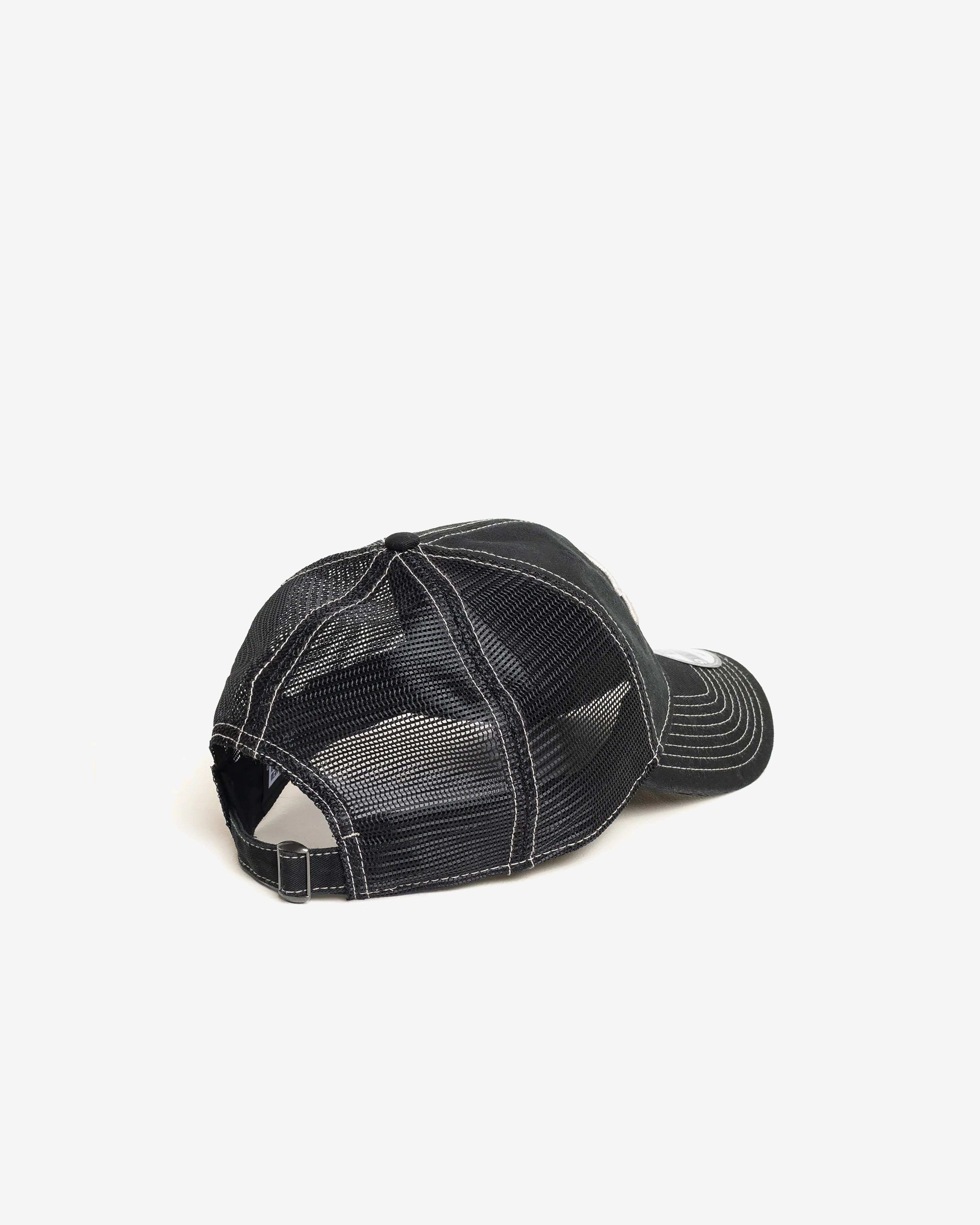 Stüssy: Men's Washed Basic Trucker Hat 9Twenty (Black) | DSMNY E-SHOP
