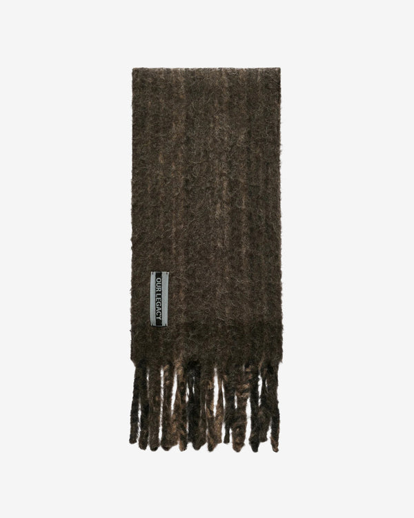 Our Legacy - Men's Estate Scarf - (Choco Pressed Wave Alpaca)