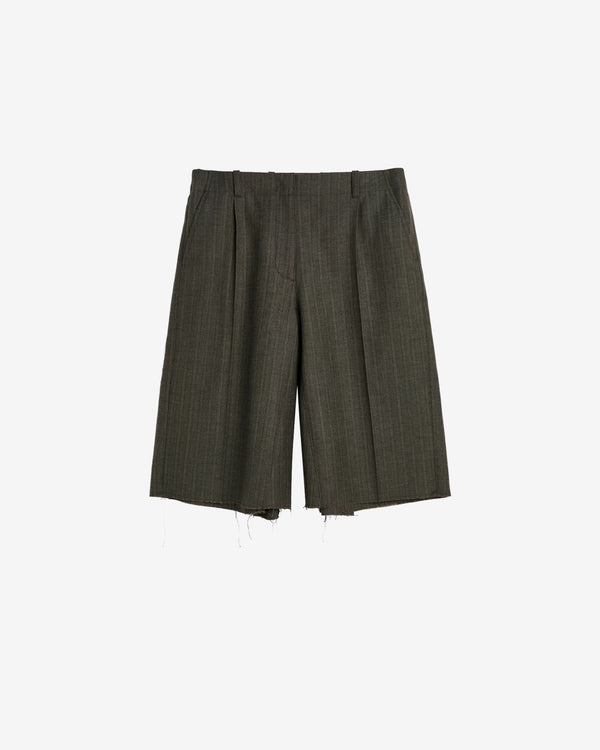 Our Legacy - Women's Jumbo Shorts - (Phase Stripe Motion Woolcot)