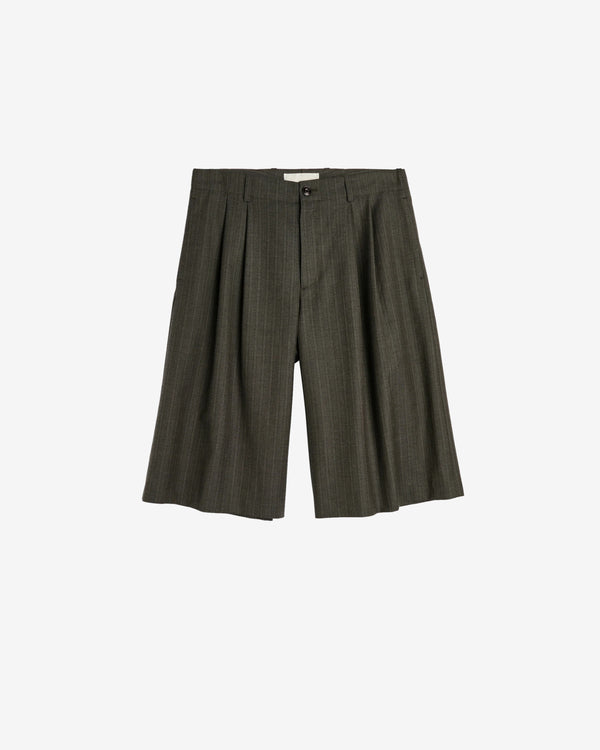Our Legacy - Men's Split Shorts - (Phase Stripe Motion Woolcot)