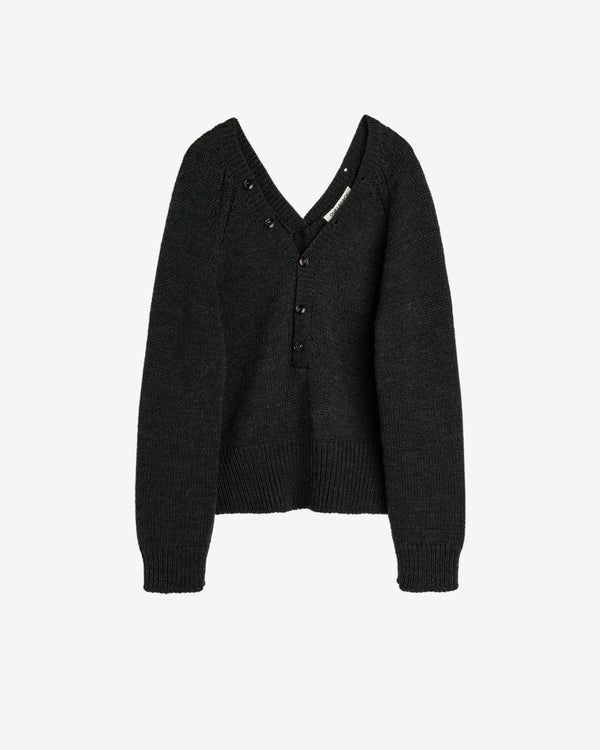 Our Legacy - Women's Country Henley - (Charcoal Dry Merino Wool)
