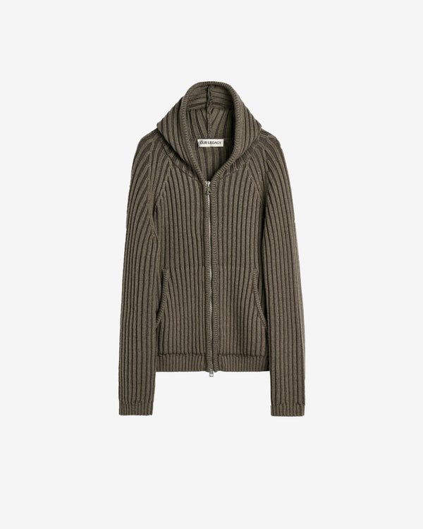 Our Legacy - Men's Level Hood - (Sage Stripe Dry Merino Wool)