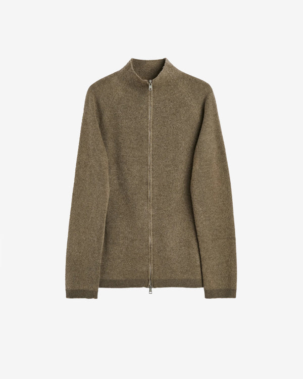 Our Legacy - Men's Line Zip Cardigan - (Mud Spray Dye Cherub Wool)