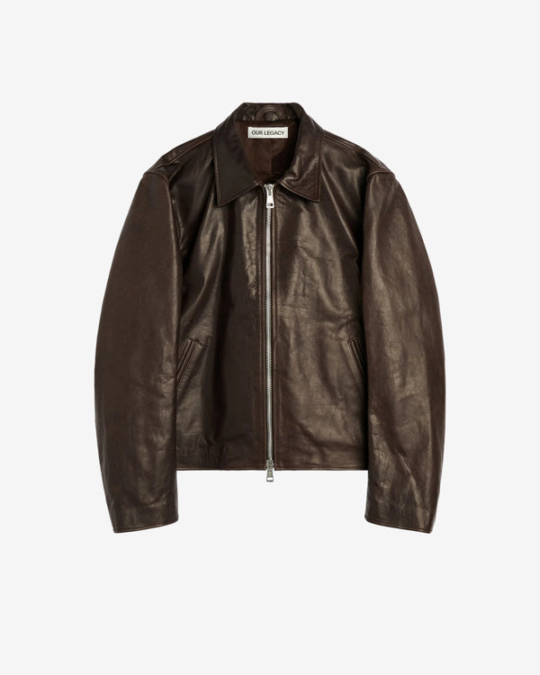 Our Legacy - Men's Mini Jacket - (Matted Brown Waxed Bovine)