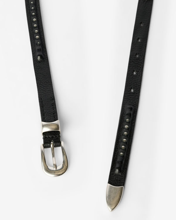 Our Legacy - Men's 2 CM Bullet Chain Belt - (Black Leather)