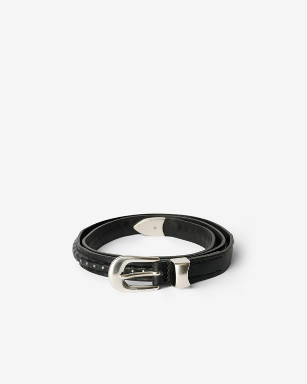 Our Legacy - Men's 2 CM Bullet Chain Belt - (Black Leather)