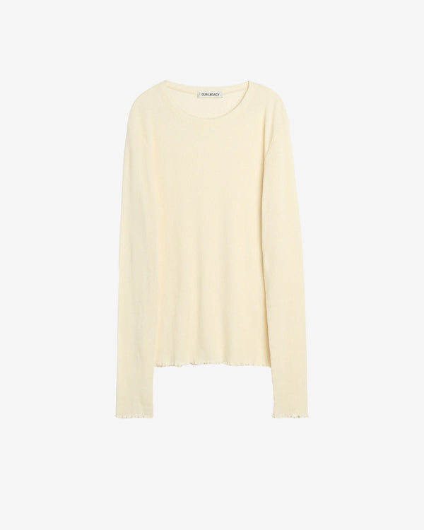 Our Legacy - Men's Elongated Longsleeve - (Cloudbone Ripple Rib)