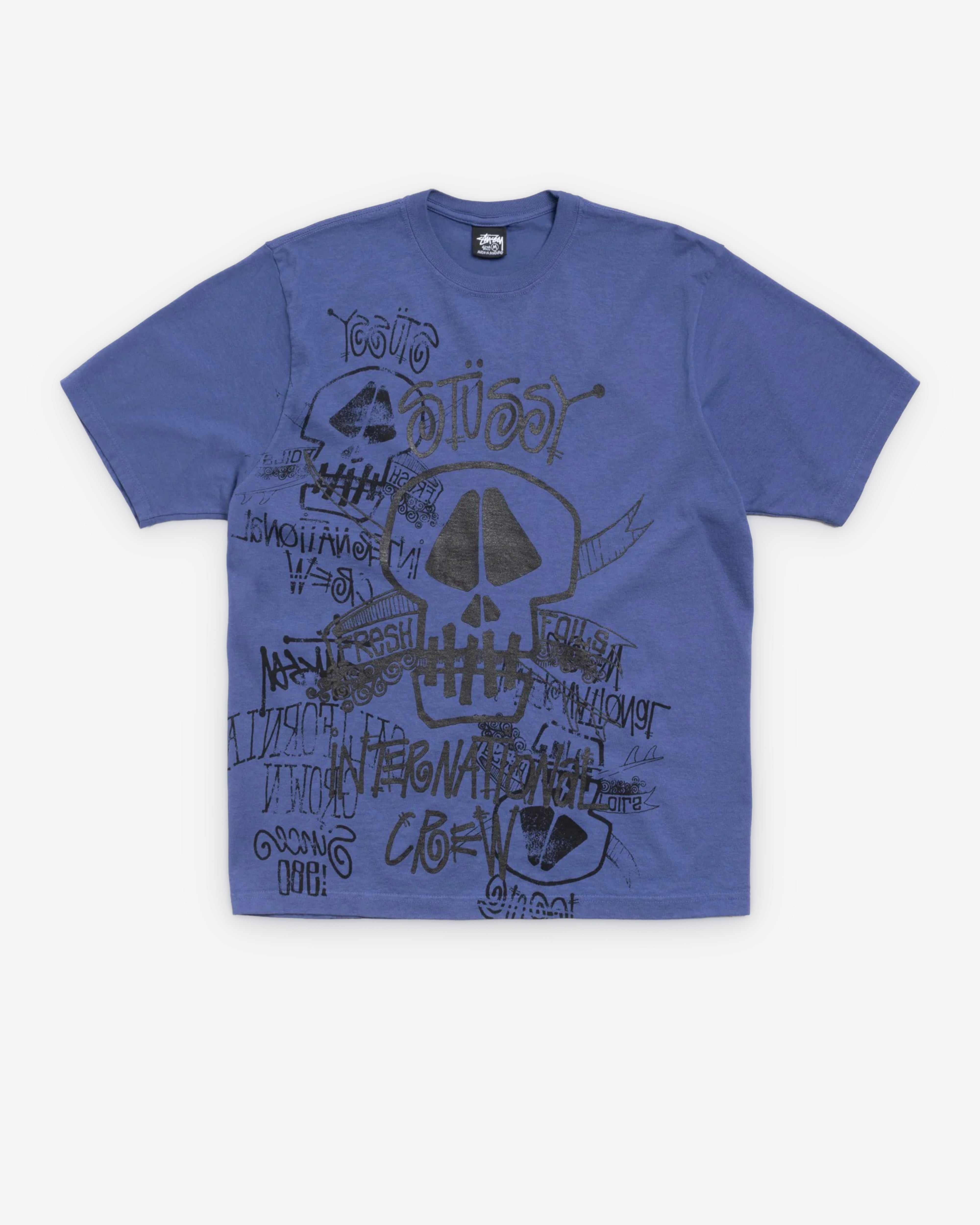 トップス Stussy SKULLS TEE PIGMENT DYED Stüssy: Men's Skulls Pigment Dyed Tee (Indigo) | DSMNY E-SHOP