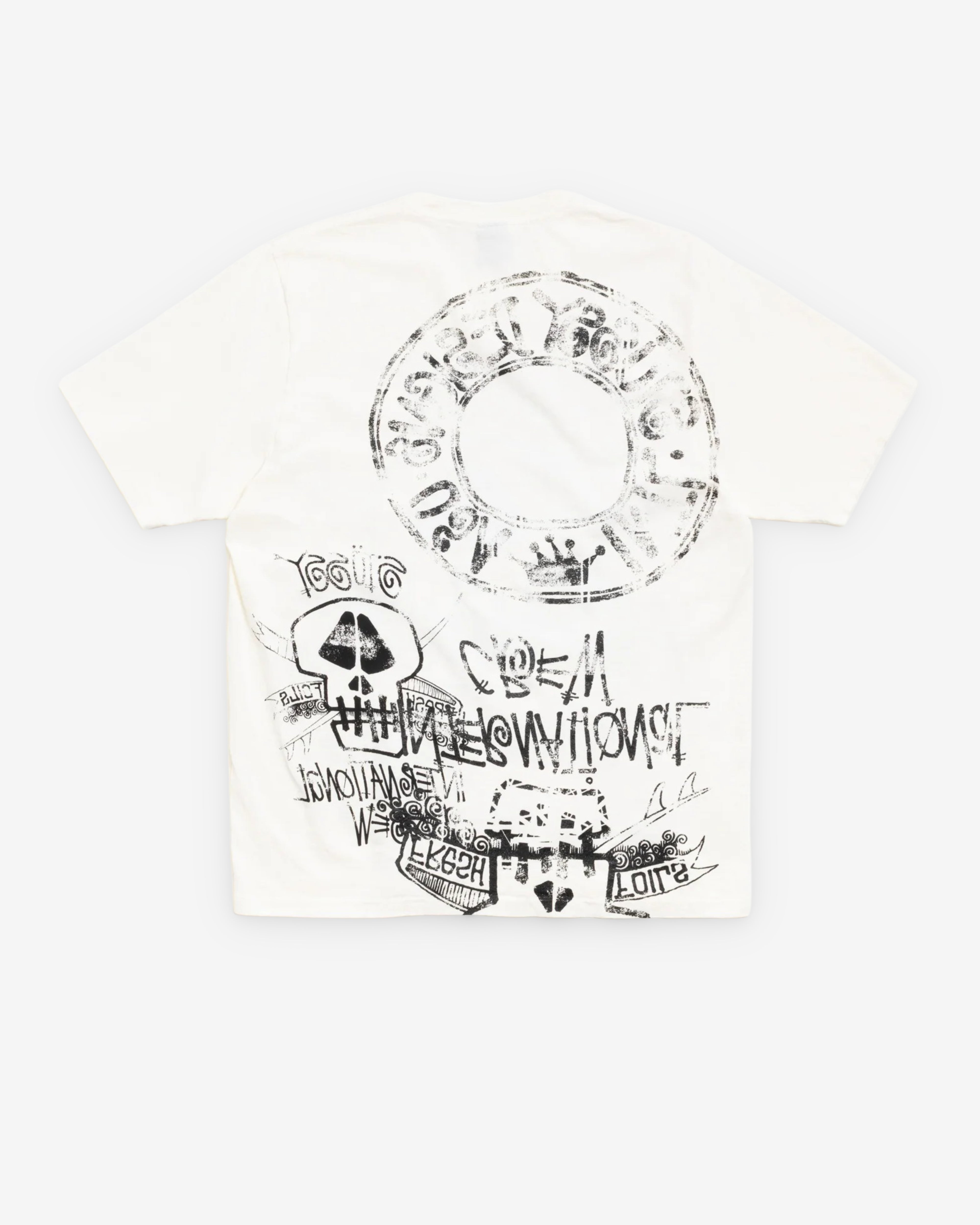 Stüssy: Men's Skulls Pigment Dyed Tee (Natural) | DSMNY E-SHOP