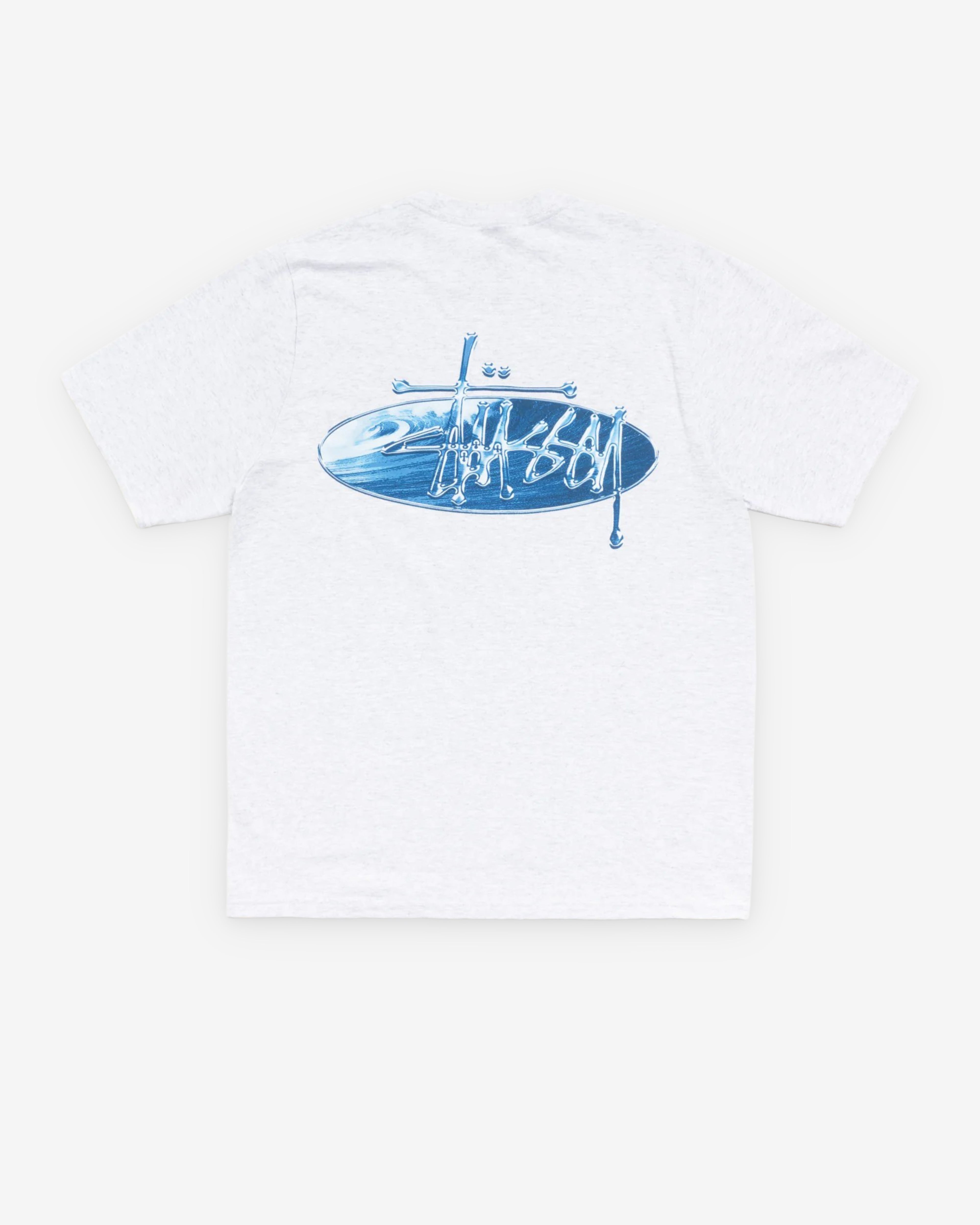 Stüssy: Men's Wave Oval Tee (Ash Heather) | DSMNY E-SHOP