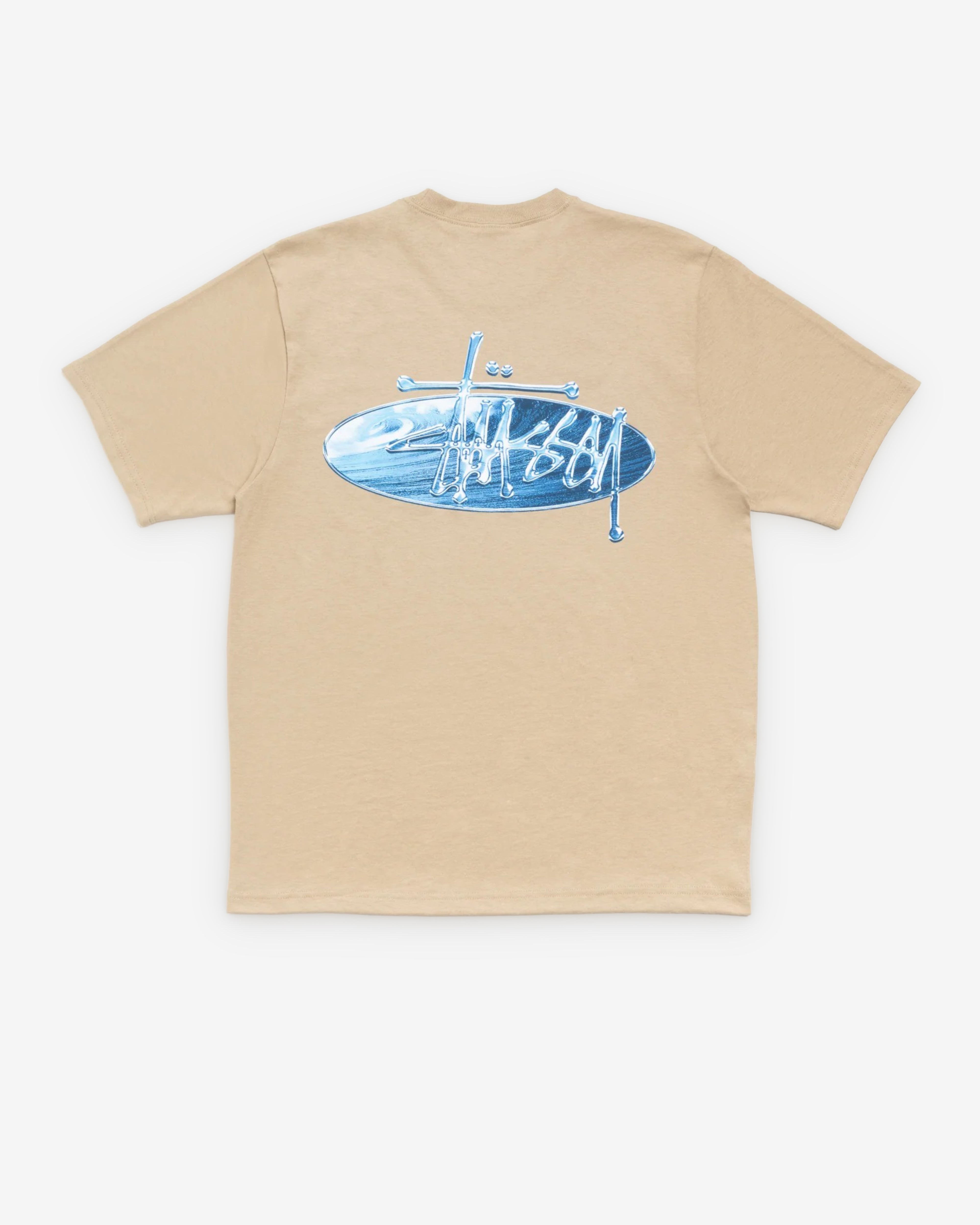 Stüssy: Men's Wave Oval Tee (Khaki) | DSMNY E-SHOP