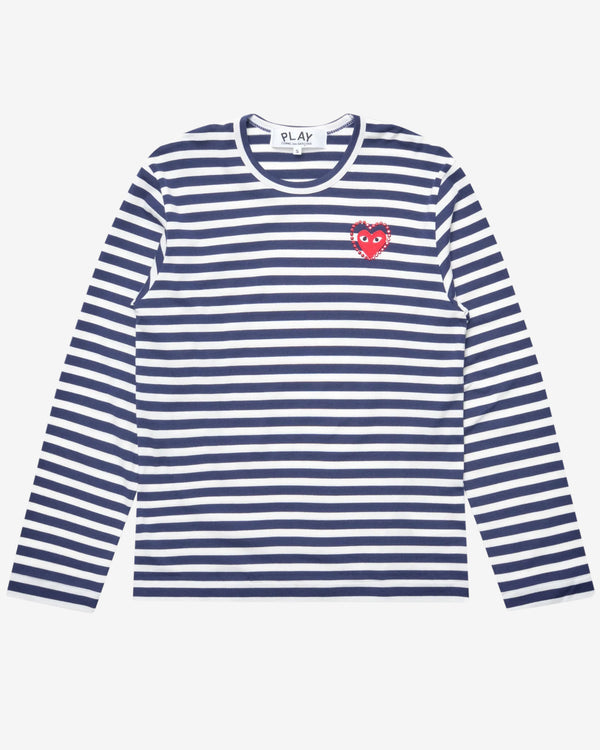 Play - Metalstone Striped Long Sleeve T-Shirt - (Navy/White)