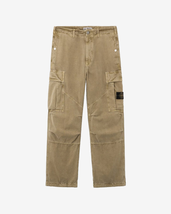 Stone Island - Mineral Dyed Panama Cotton Cargo Pants - (Military Green)