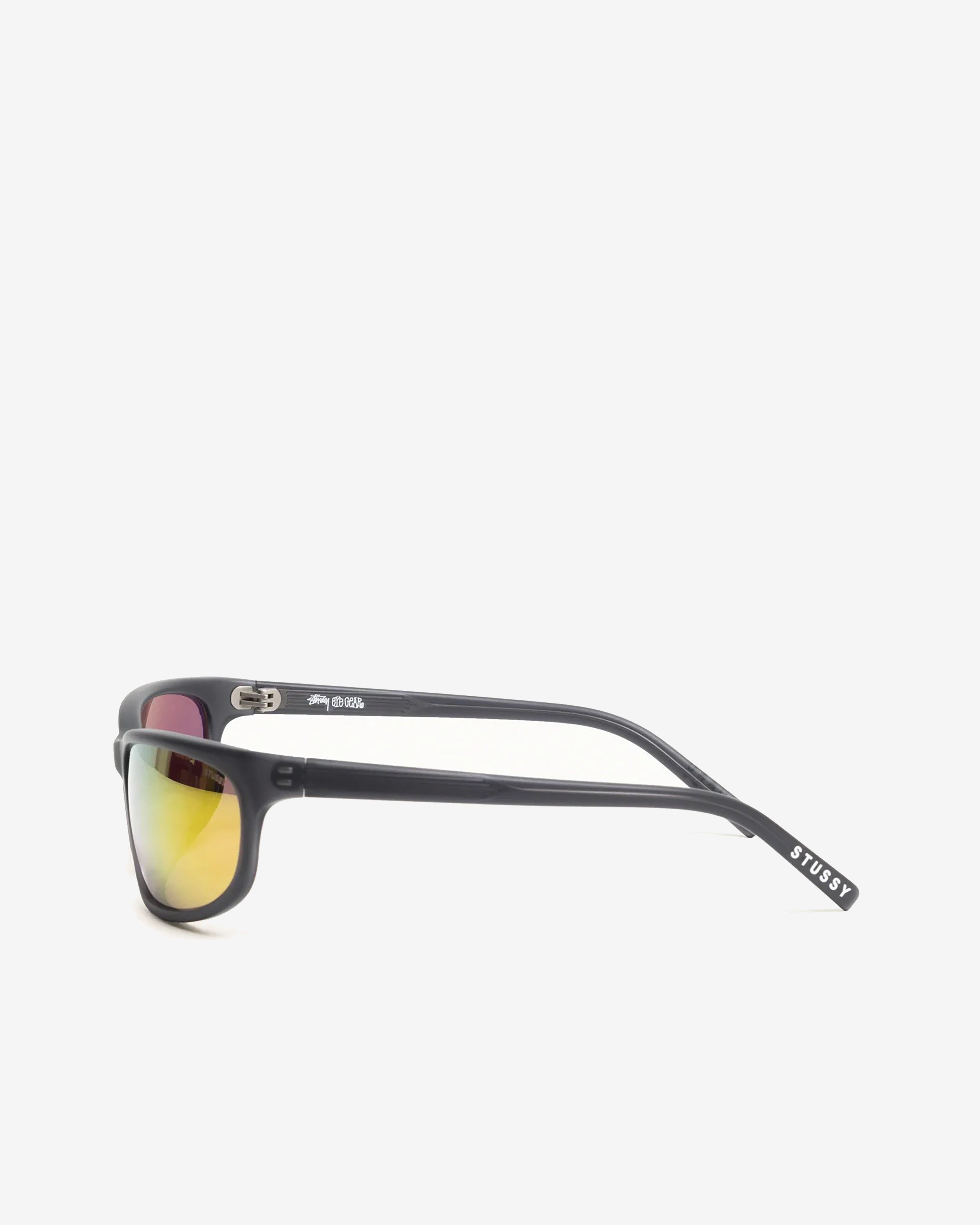 Stüssy: Julian Sunglasses (Frost Black/Orange Mirror Lens) | DSMNY