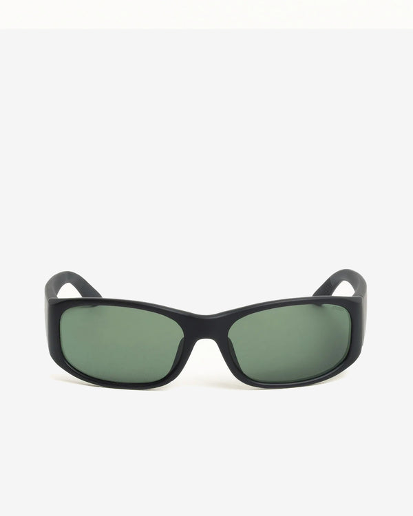 Stüssy - Men's Mikey Sunglasses - (Rubber Black/Dark Green Lens)