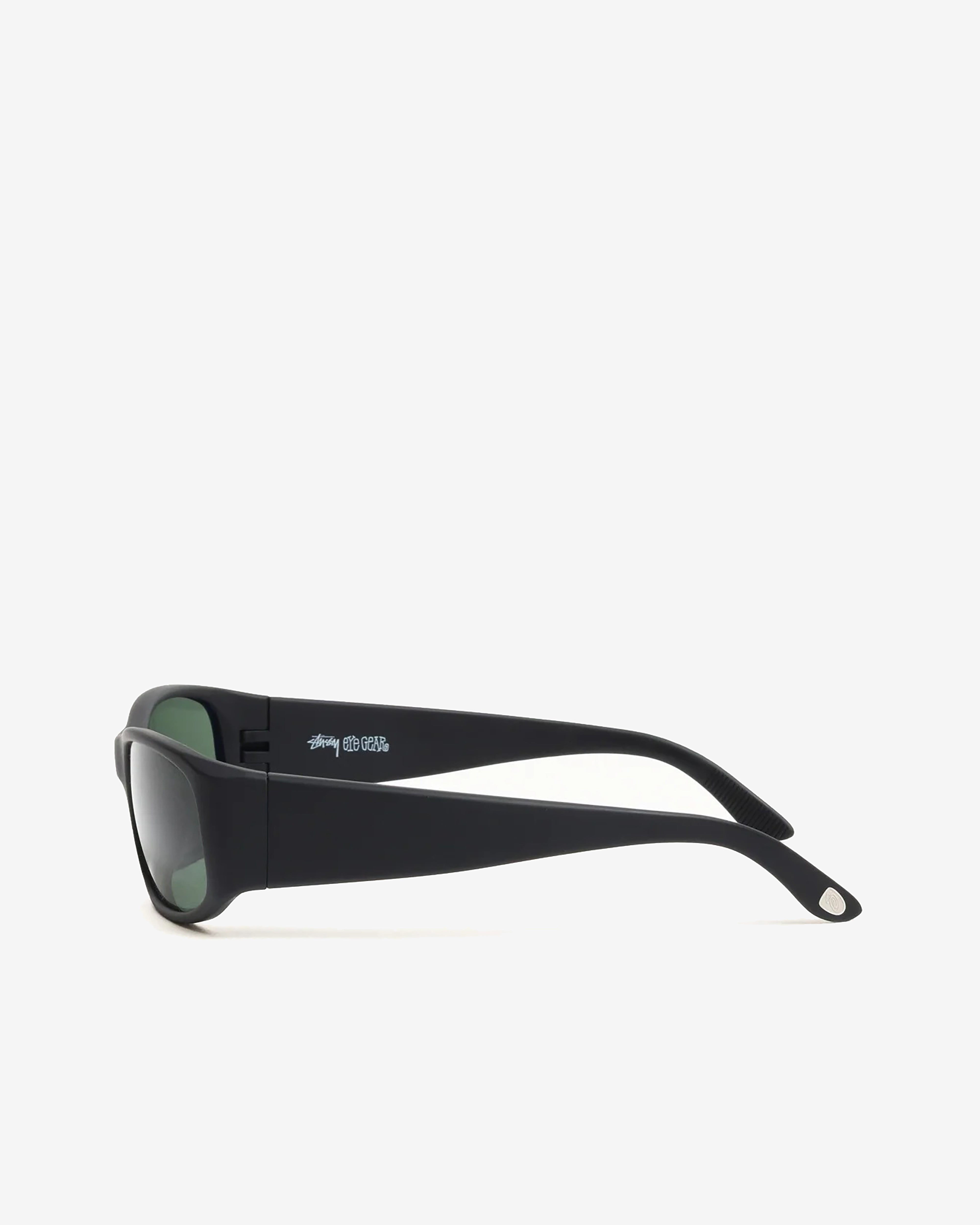 Stüssy: Mikey Sunglasses (Rubber Black/Dark Green Lens) | DSMNY E-SHOP