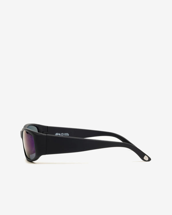 Stüssy - Men's Mikey Sunglasses - (Rubber Black/Polarized Dark Blue Lens)