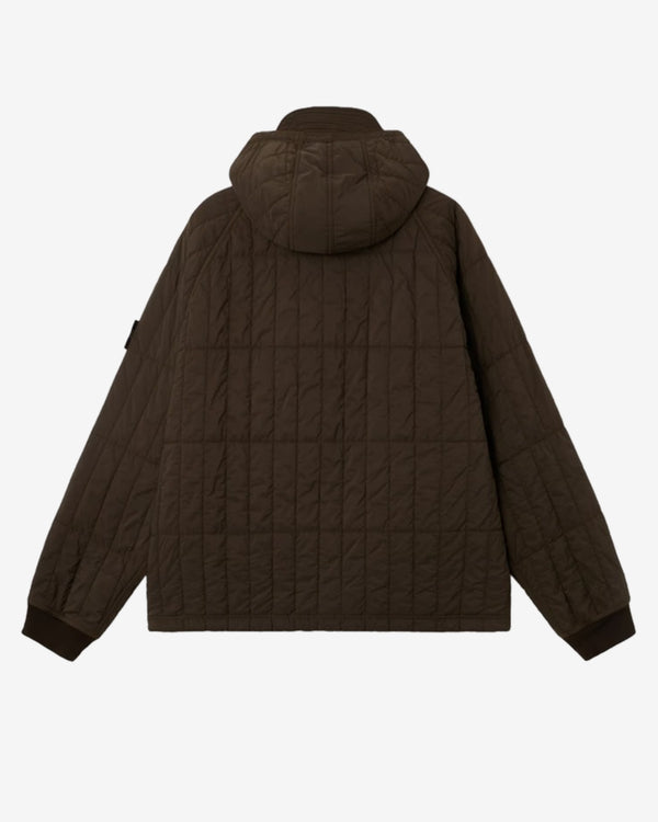 Stone Island - Men's Ultralight Nylon Quilted-TC Hooded Jacket - (Coal Grey)