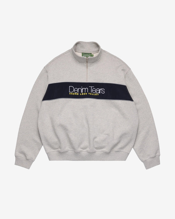 Denim Tears - Men's Quarter Zip ALT Crewneck - (Grey)