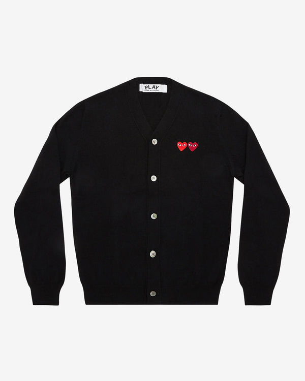 Play - Men's Double Heart Cardigan - (Black)