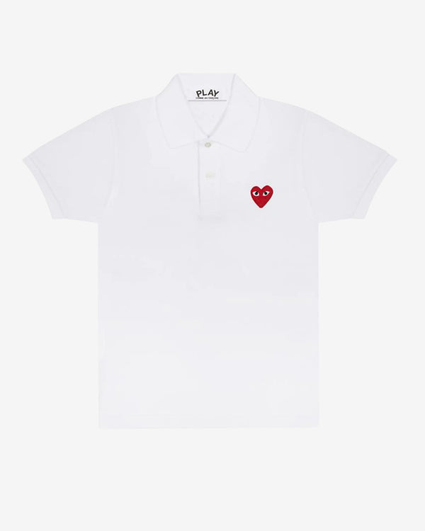 Play - Red Heart Polo Shirt - (White)