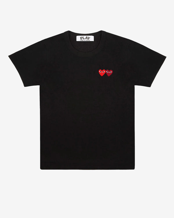 Play - Double Heart T-Shirt - (Black)