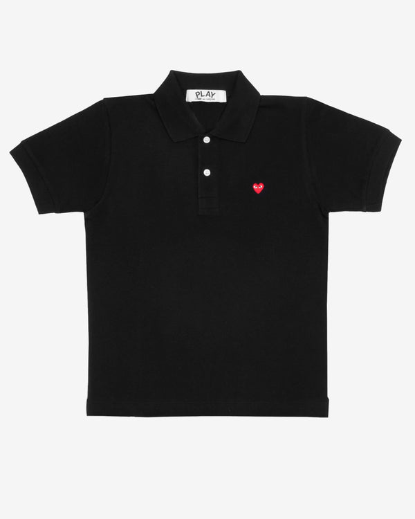 Play - Tiny Red Heart Polo Shirt - (Black)