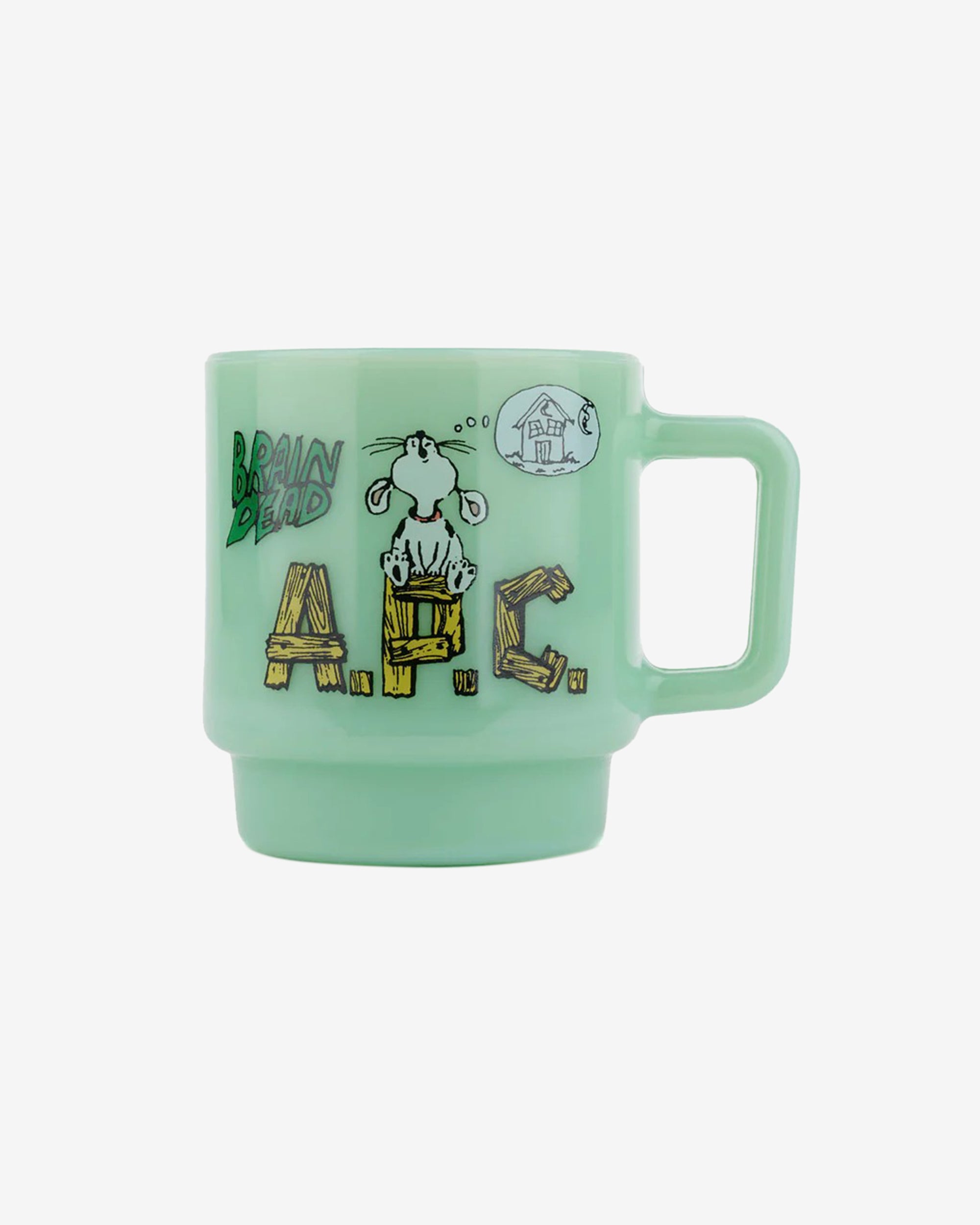 Brain Dead - APC Milk Glass Mug - (Jade) view 1, Click to Zoom in