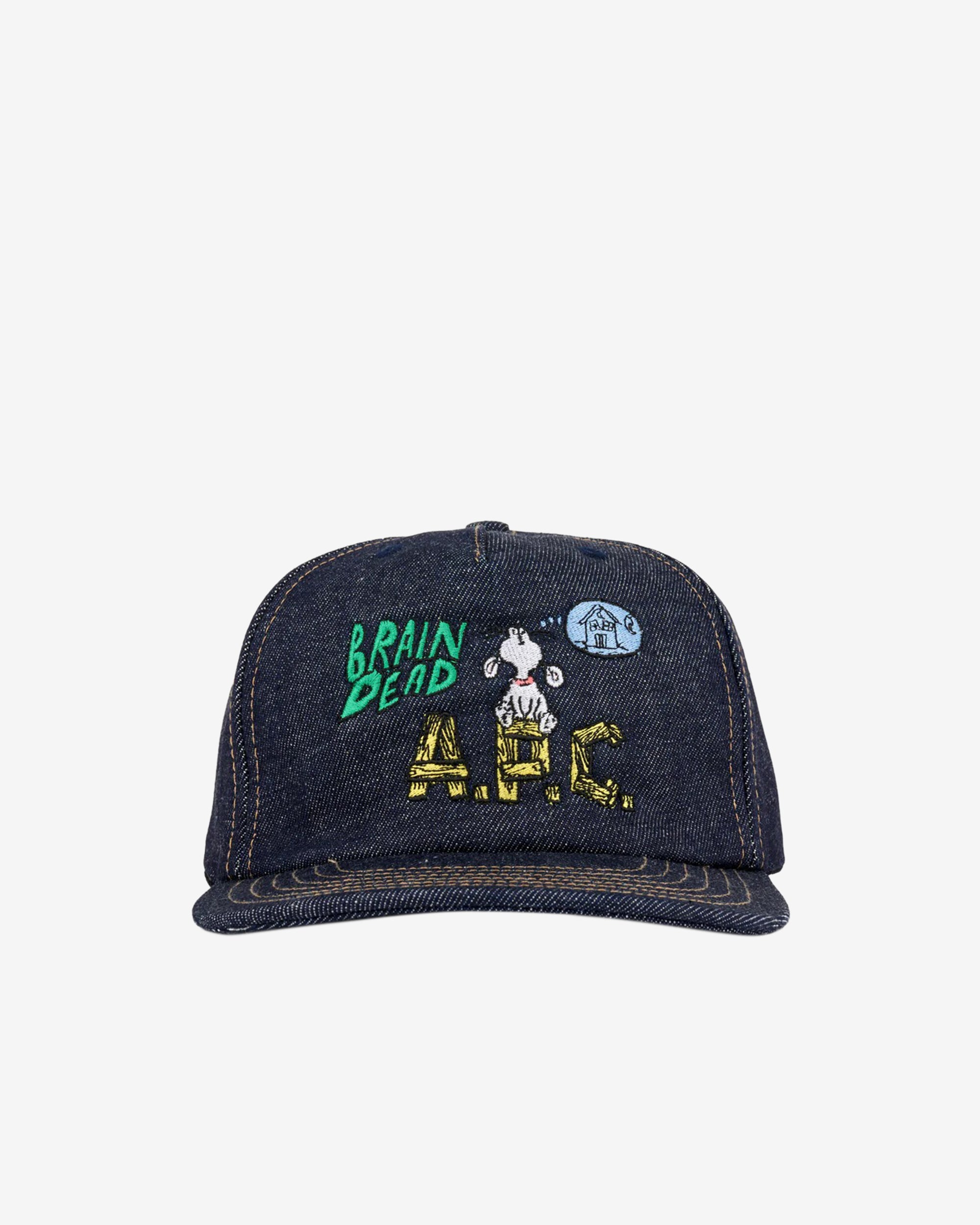 Brain Dead - Men's APC 5 Panel Hat - (Indigo) view 1, Click to Zoom in