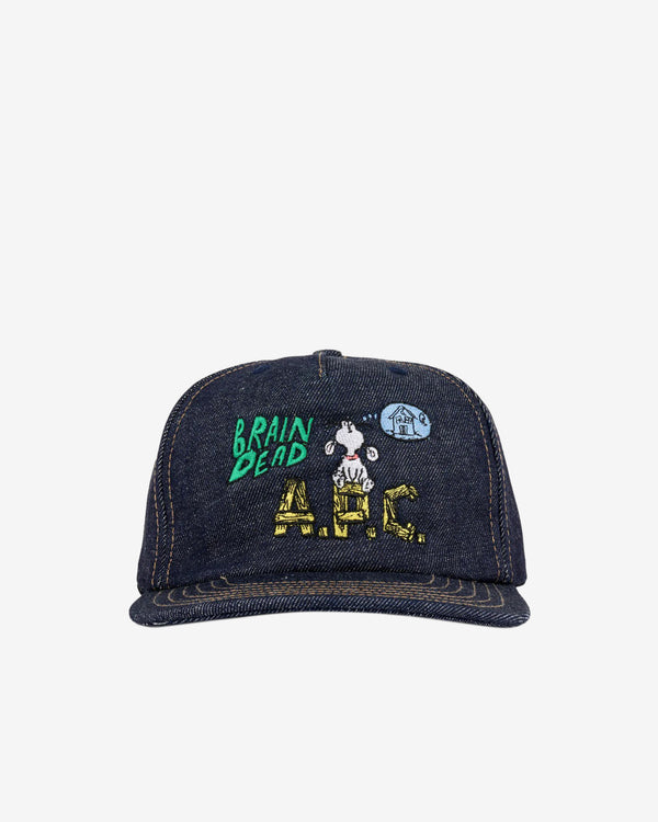Brain Dead - Men's APC 5 Panel Hat - (Indigo)