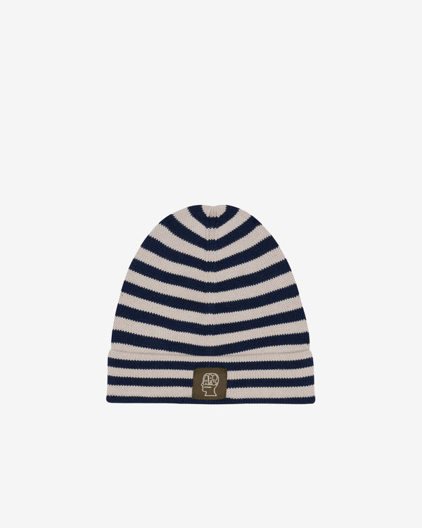 Brain Dead - Men's A.P.C. Striped Cotton Beanie - (Navy)